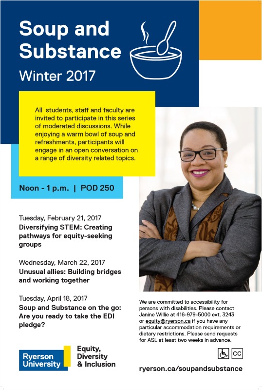Ryerson University’s Soup and Substance Series: Winter 2017