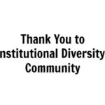 Thank You to The Institutional Diversity Blog Community